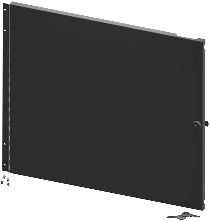Hammond RCHD Series Locking Door for RCHV & RCHS Black, 8U