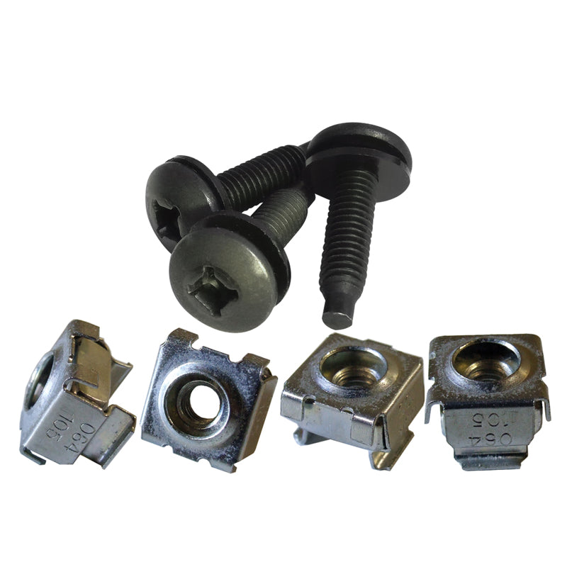 Hammond CAGKIT Series, 12-24 Mounting Screw and Cage Nut Combo 50pk