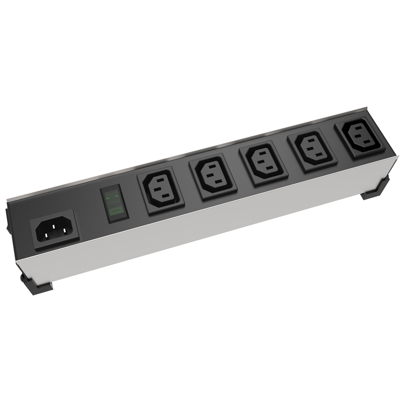 Hammond 1581 Outlet Strip Heavy Duty 10A|100-240V No Switch 0 (6) C13 13.36"