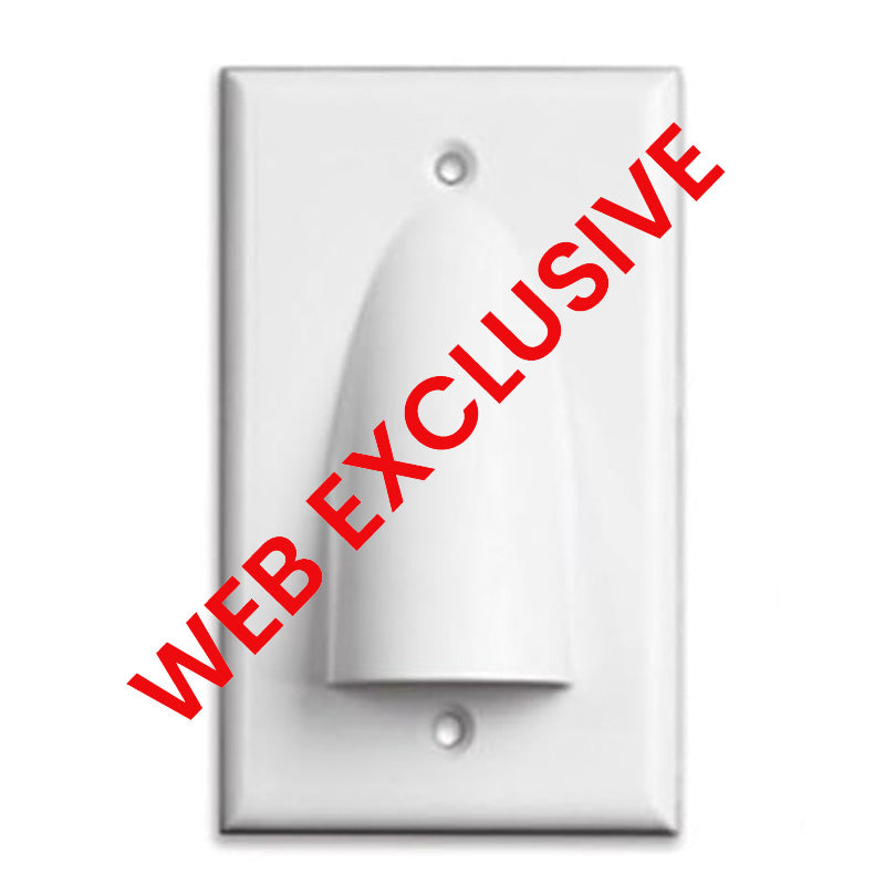 Wall Plate, Single Scoop, White