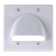 Wall Plate, Double Scoop, White