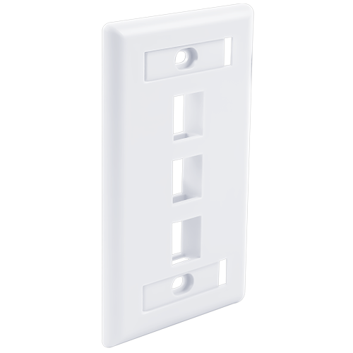 Signamax Labeled Window 3-Port Single-Gang Keystone Faceplate