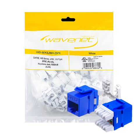 Wavenet’s Category 5e HDJ SERIES UTP Keystone Jack