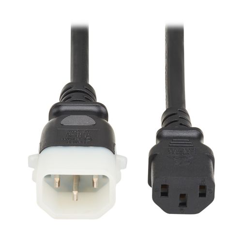 Tripp Lite PDU Power Cord, C13 to P-Lock C14 10A, 250V, 18 AWG 4ft. Black