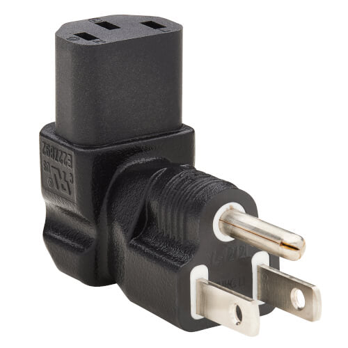 Tripp Lite Power Cord Adapter NEMA 5-15P to Down Angle C13 - 10A/125V Black