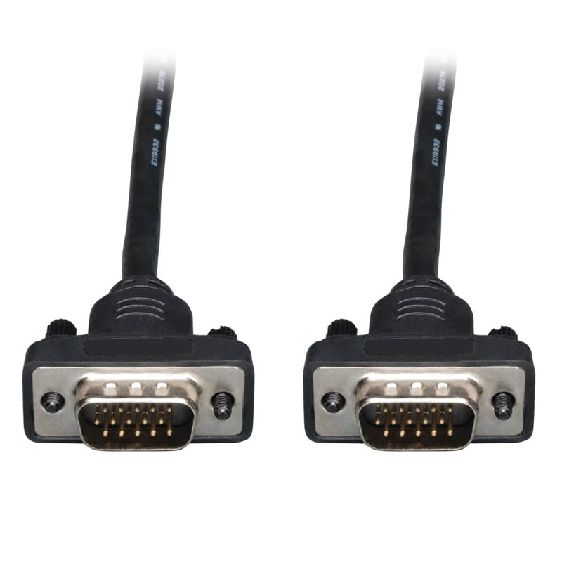 Tripp Lite Low-Profile VGA High-Resolution RGB Coaxial Cable (HD15 M/M) 10ft