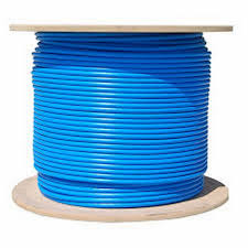 CAT6A, FT6/Plenum Shielded 23AWG SOL 10Gig  Blue 1000' Reel