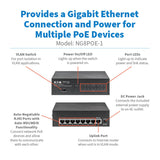 Tripp Lite series 8-Port 10/100/1000 Mbps Desktop Gigabit Ethernet Unmanaged Switch with PoE+