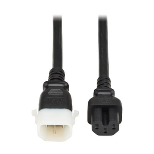 Tripp Lite PDU Power Cords C15 to P-Lock C14 - 15A, 250V, 14 AWG 3ft Black, 6pk