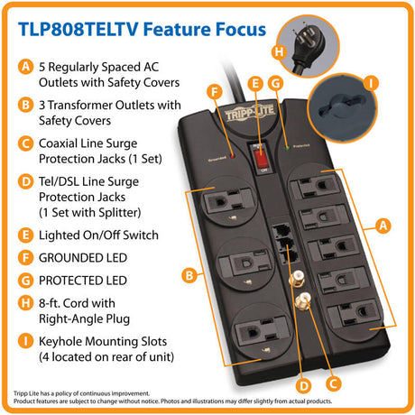 Tripp Lite Protect It! 8-Outlet Surge Protector