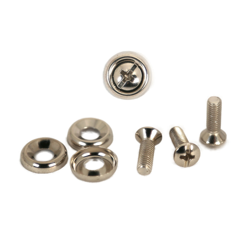 Hammond 1421 Series 10-32 Nickel Screws &  Nickel Plated Steel Cup Washers   4pk