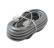 Modular Telephone Cord,  RJ11, 6P4C,  7' Gray