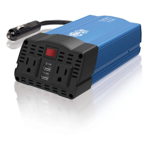 Tripp Lite Power Inverter Ultra-Compact Car Inverter 375W with 2AC/2USB