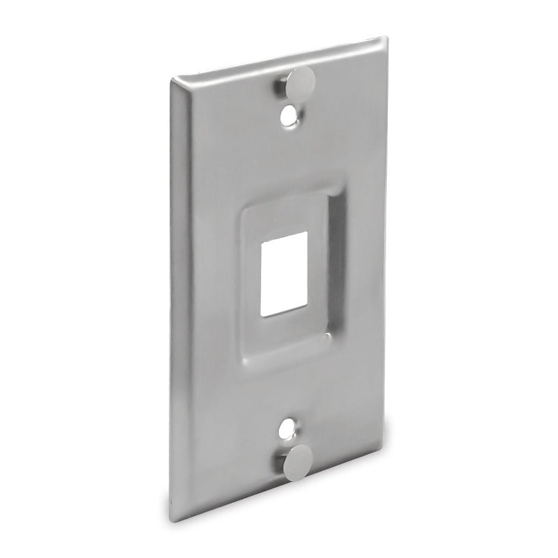 Wavenet Telephone  Wall Plate, Single Gang, Stainless Steel, 1-Port