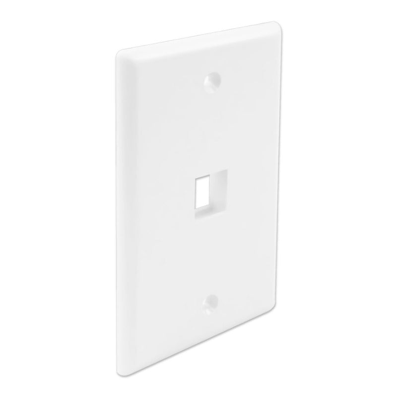 Wavenet- FacePlate Keystone, Single Gang White 1-Port