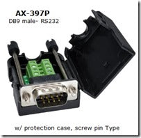 DB9 Male - RS232 w/ protection case & screw pin