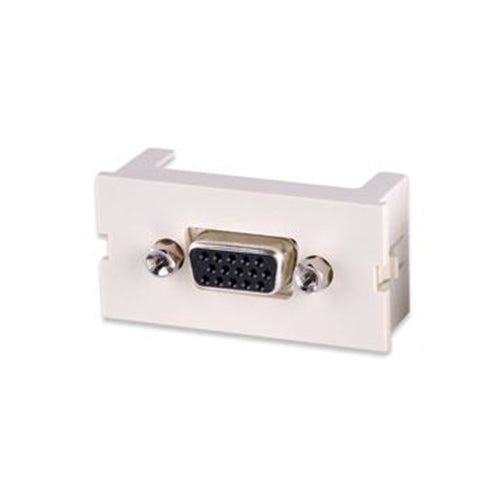 Signamax, Modular, SVGA HD-15 Feed Thru, 1-Port, Module 180-deg. White