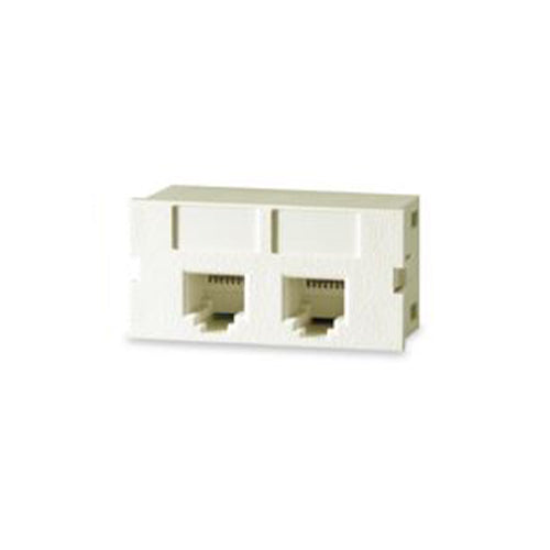 Signamax, Modular, Category 3 RJ-12 6W Module, 2-Port, USOC, White