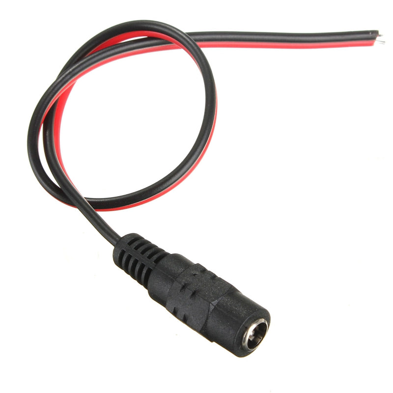 DC Plug connector with  2.1 X 5.5mm Jack  6" 18AWG (F/male)