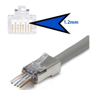 Primewired Pass Through, Cat6/Cat6A, Shielded Internal, Double Row 50pk