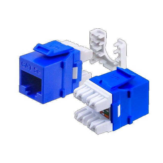 Wavenet Keystone Jack, CAT5E, HD Series, UTP, 110, 8P8C,T568A/B, Blue