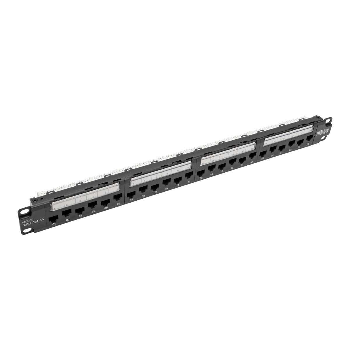 Tripp Lite Patch Panel Cat6A 24 Port 1U Rack-Mount