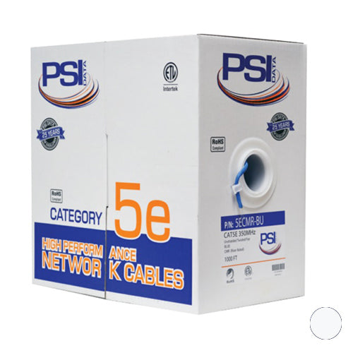 Cat5e, FT4/CMR, Riser, 350MHz, 1000ft, White